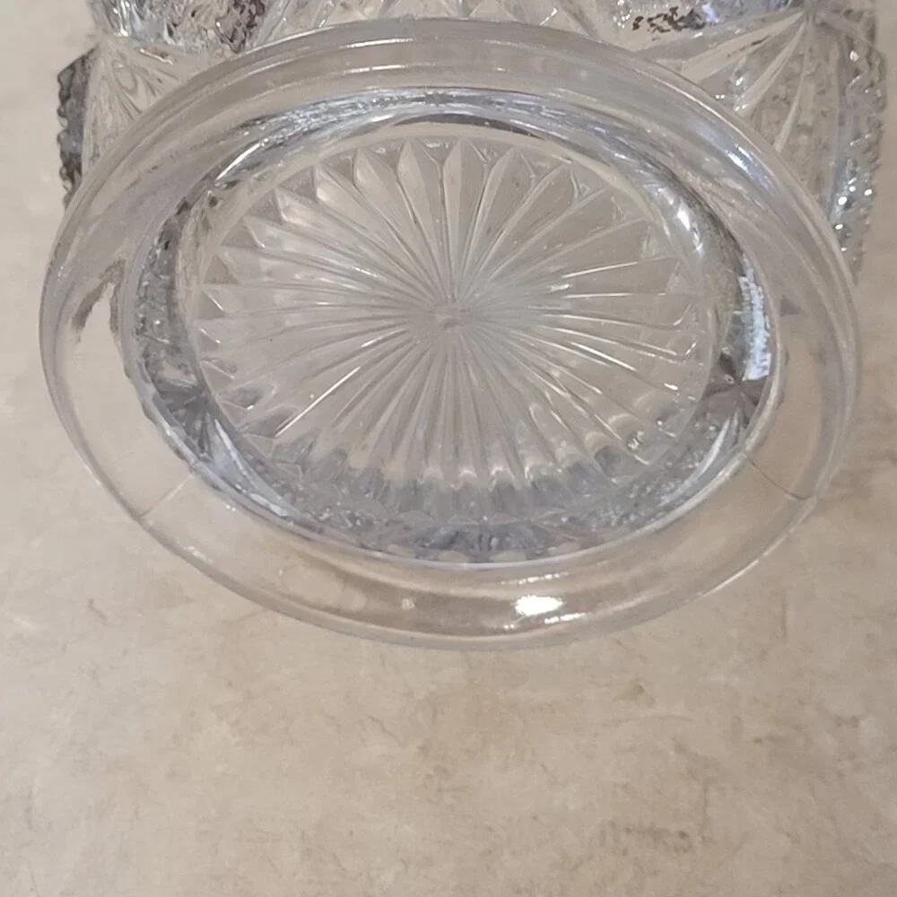 Vintage Celery Vase Brilliant Greensburg Diamond Band Dots EAPG 1888 - Picture 3 of 4